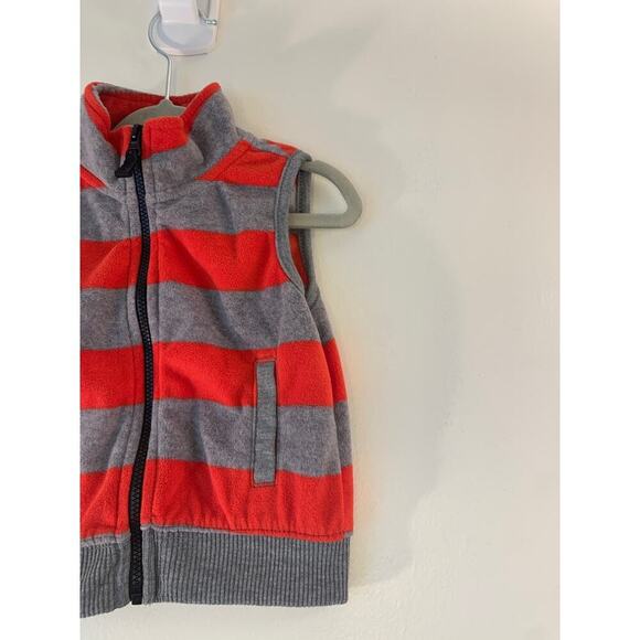 CARTER’S Boys Striped Fleece Zip Vest / Size: 9 Months - Picture 5 of 5
